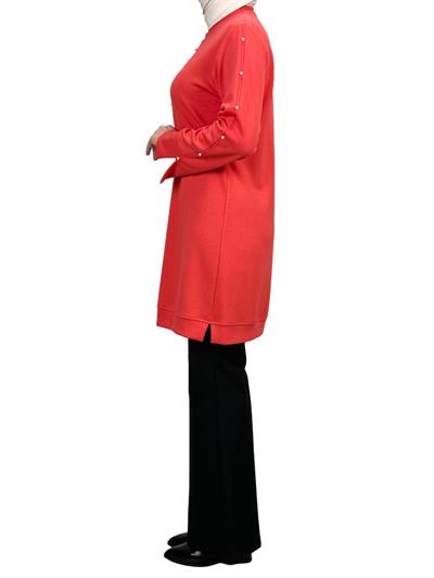 Modal İncili Tunik Nar Çiçeği OTW2118