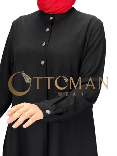 Mora Büyük Beden Pantolonlu Takım Siyah OTW2090