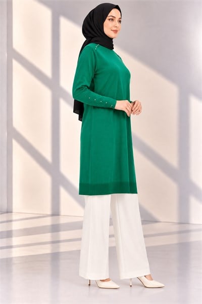 Omuzu Zımbalı Triko Tunik Benetton OTW2769