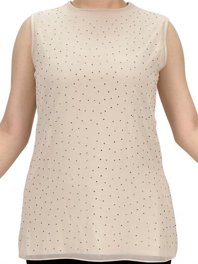 Önü Şifon Arkası Penye Kısa İçlik Taş OTW404