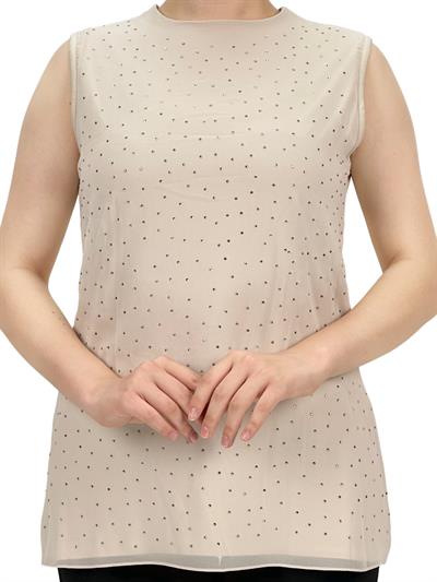 Önü Şifon Arkası Penye Kısa İçlik Taş OTW404