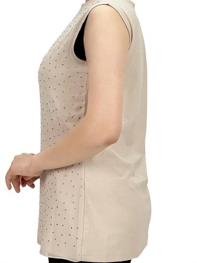 Önü Şifon Arkası Penye Kısa İçlik Taş OTW404