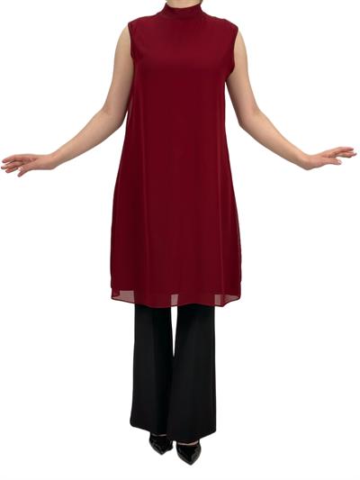 Önü Şifon İçlik Bordo OTW8831-772