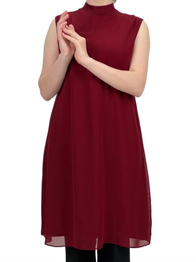 Önü Şifon İçlik Bordo OTW8831-772