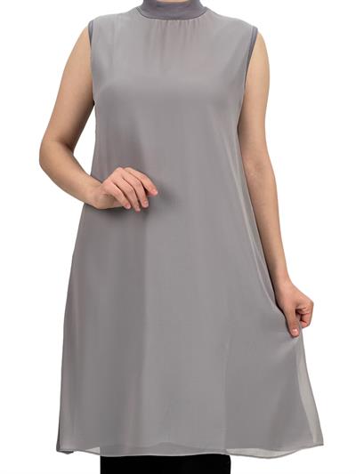 Önü Şifon İçlik Gri OTW8831-772