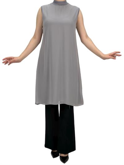 Önü Şifon İçlik Gri OTW8831-772