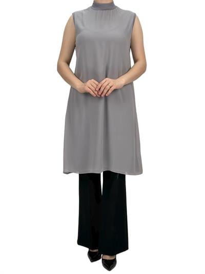 Önü Şifon İçlik Gri OTW8831-772