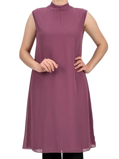 Önü Şifon İçlik Gül Kurusu OTW8831-772