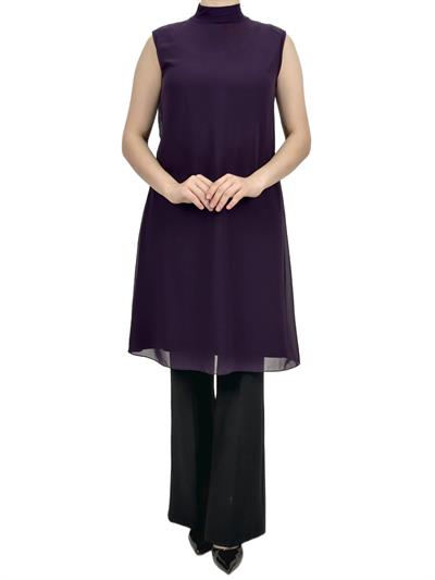 Önü Şifon İçlik Mor OTW8831-772