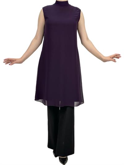 Önü Şifon İçlik Mor OTW8831-772