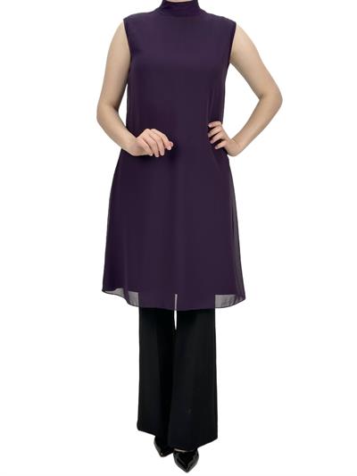Önü Şifon İçlik Mor OTW8831-772