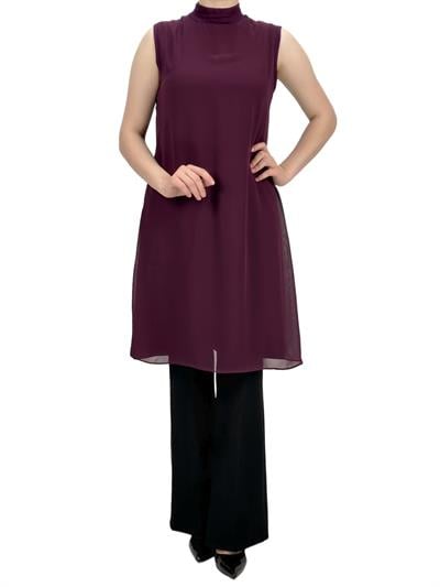 Önü Şifon İçlik Mürdüm OTW8831-772