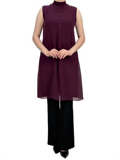 Önü Şifon İçlik Mürdüm OTW8831-772