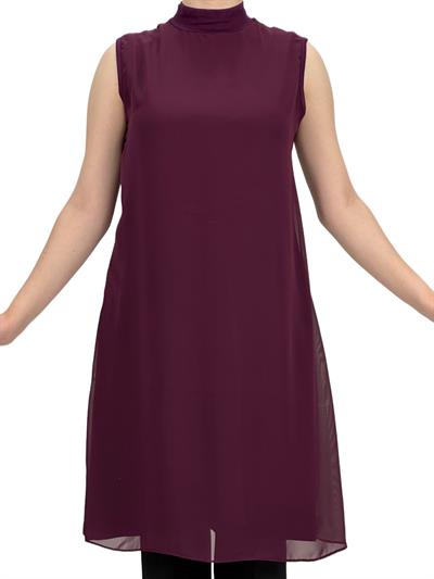 Önü Şifon İçlik Mürdüm OTW8831-772