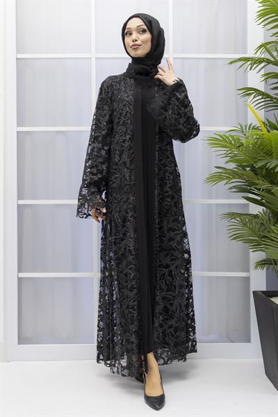 ORHAN STORE ABAYALI TAKIM Siyah OTW1894