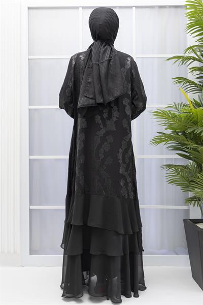 ORHAN STORE ABAYA TAKIM Siyah OTW2308