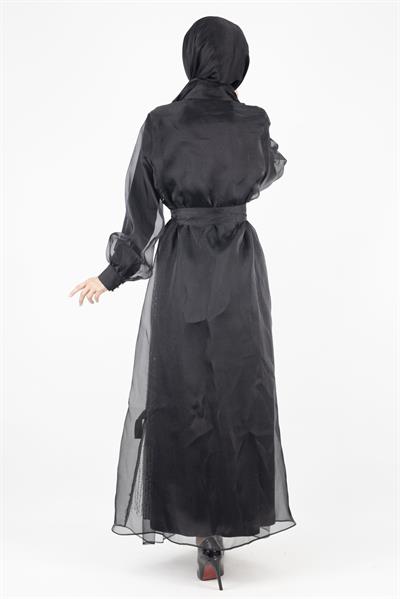 Orhan Store Abaya Takım Siyah OTW2614