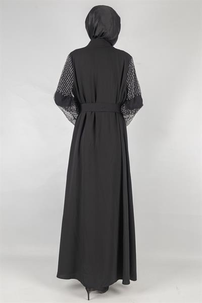 Orhan Store Abaya Takım Siyah-Siyah OTW2588