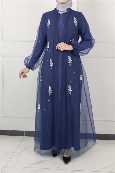 Orhan Store Abayalı Takım Lacivert OTW2415