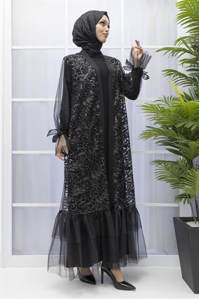 ORHAN STORE ABAYALI TAKIM Siyah OTW2374