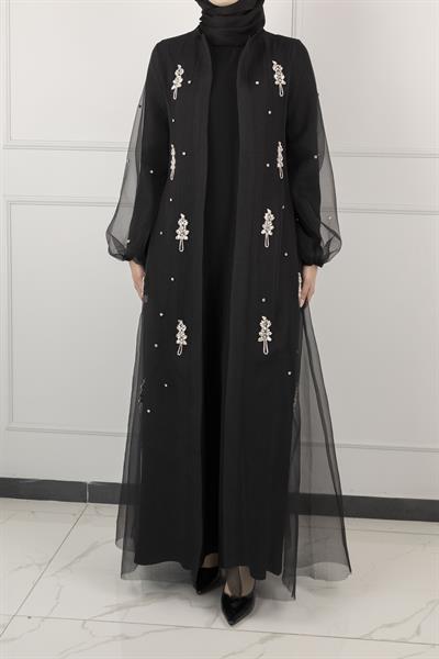 Orhan Store Abayalı Takım Siyah OTW2415