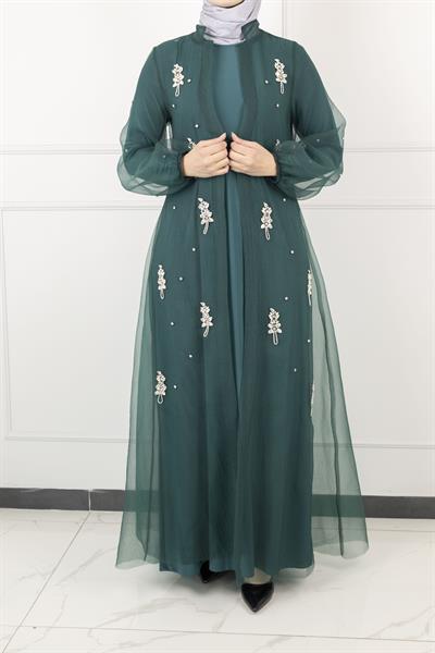 Orhan Store Abayalı Takım Zümrüt OTW2415