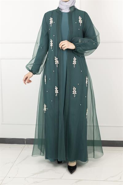 Orhan Store Abayalı Takım Zümrüt OTW2415