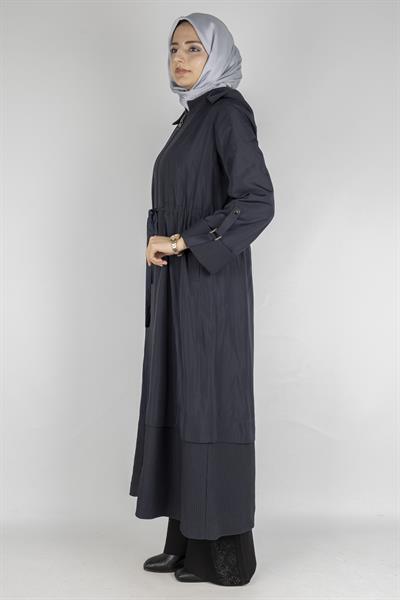 Orhan Store Astarlı Bağcıklı Uzun Kap Lacivert OTW1476