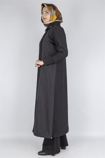 Orhan Store Astarlı Paraşüt Detaylı Tesettür Kap Siyah OTW1582