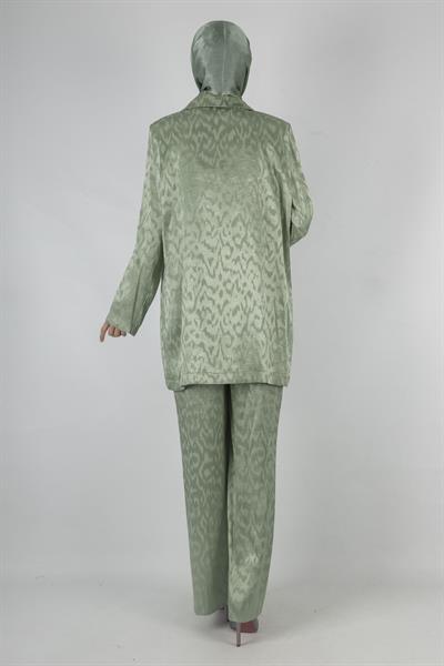 Orhan Store Astarsız Jakar Blazer Takım Mint OTW2616