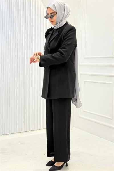 Orhan Store Blazer Ceketli Pantolon Takım Siyah OTW2836