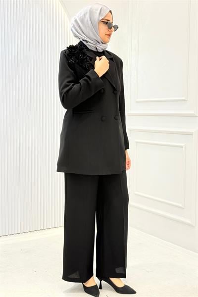 Orhan Store Blazer Ceketli Pantolon Takım Siyah OTW2836