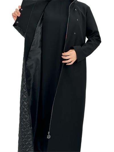 Orhan Store Büyük Beden Mont Siyah OTW1048