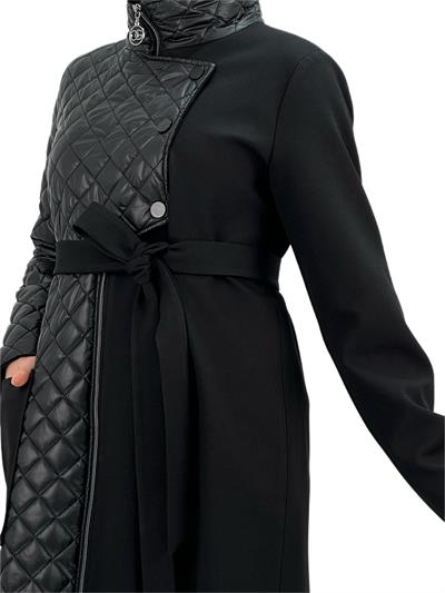 Orhan Store Büyük Beden Mont Siyah OTW1048