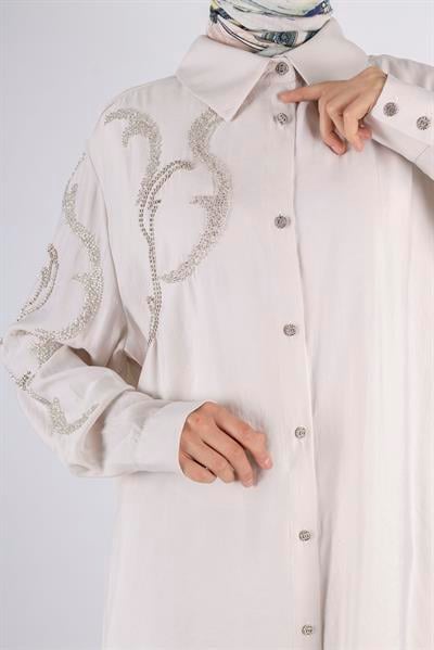 Orhan Store Büyük Beden Pantolonlu Takım Taş OTW2490