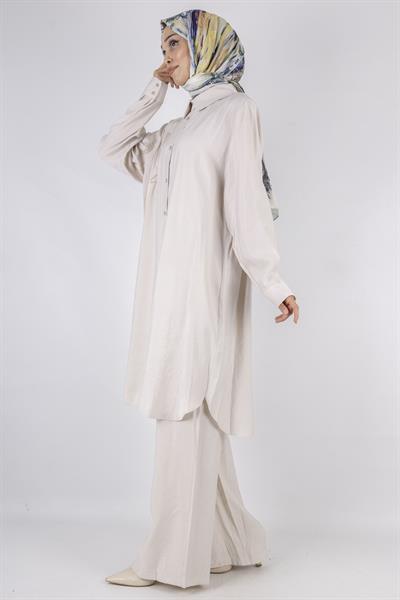 Orhan Store Büyük Beden Pantolonlu Takım Taş OTW2490