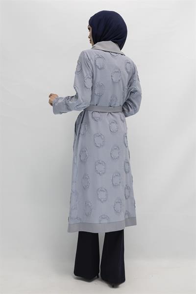 ORHAN STORE BÜYÜK BEDEN SATEN DETAYLI ASTARSIZ JAKAR KAP İndigo OTW1404