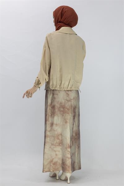 Orhan Store Ceketli Elbise Bej OTW2528