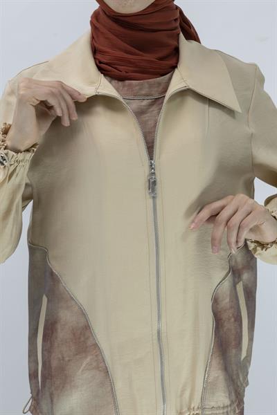 Orhan Store Ceketli Elbise Bej OTW2528