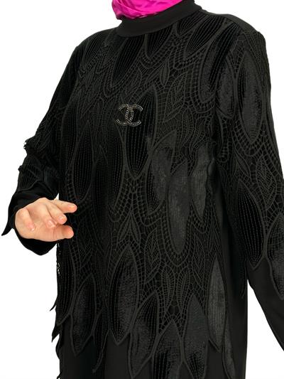 Orhan Store Çelik Örme Pantolonlu Takım Siyah OTW1882