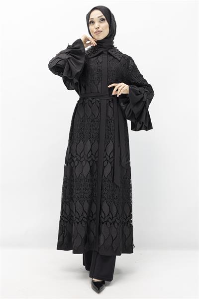 Orhan Store Dantel Şık Kap Siyah OTW1210