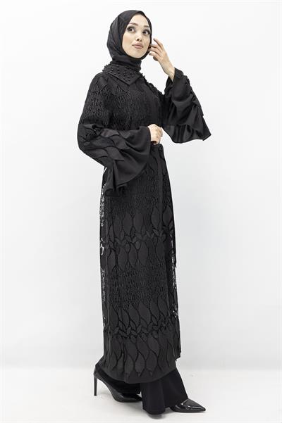 Orhan Store Dantel Şık Kap Siyah OTW1210