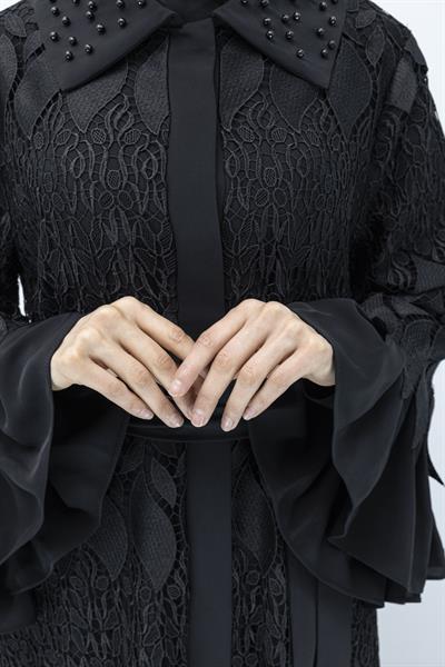 Orhan Store Dantel Şık Kap Siyah OTW1210