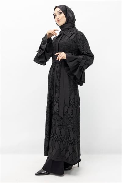 Orhan Store Dantel Şık Kap Siyah OTW1210