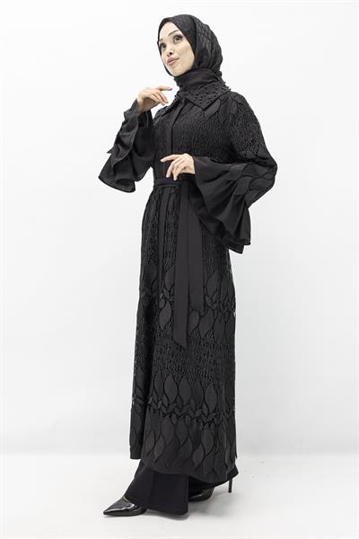 Orhan Store Dantel Şık Kap Siyah OTW1210