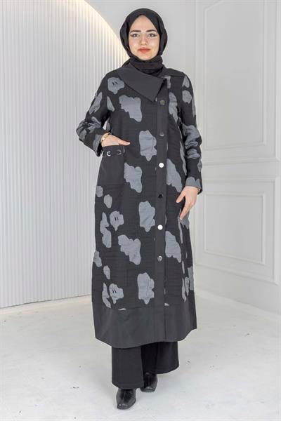 Orhan Store Desenli Kap Siyah-Gri OTW1606