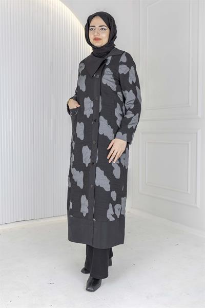 Orhan Store Desenli Kap Siyah-Gri OTW1606