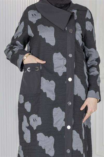Orhan Store Desenli Kap Siyah-Gri OTW1606
