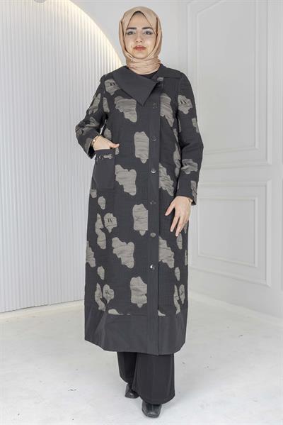 Orhan Store Desenli Kap Siyah-Vizon OTW1606