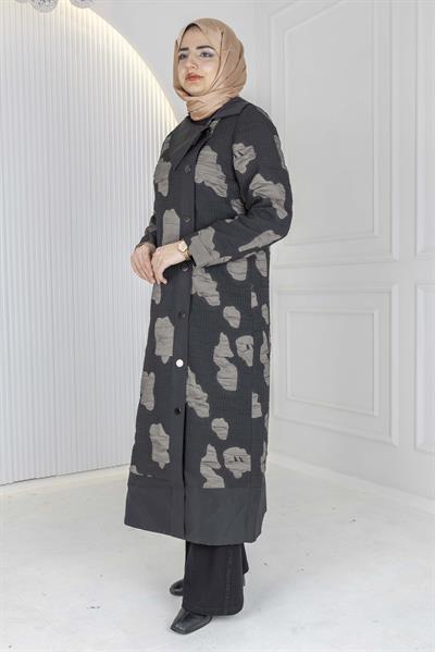 Orhan Store Desenli Kap Siyah-Vizon OTW1606